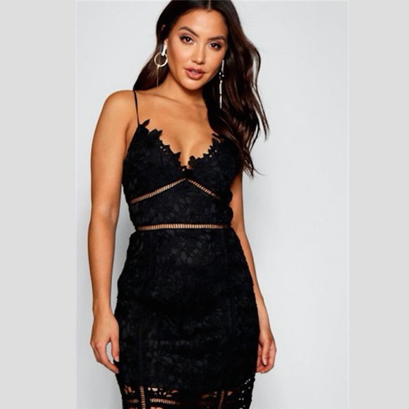 LAST ONE!! — Black Midi Bodycon Dress - Picture 2 of 6